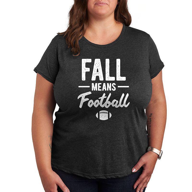 Plus Size Fall Means Football Graphic Tee, Womens Product Image