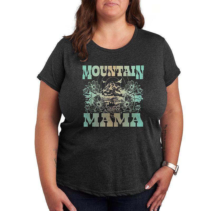 Plus Mountain Mama Graphic Tee, Womens Product Image