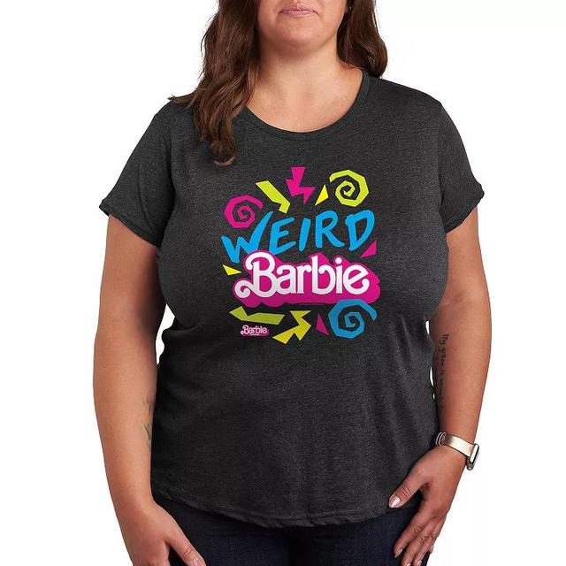 Plus Size Barbie The Movie Weird Barbie Graphic Tee, Womens Heather Grey Product Image