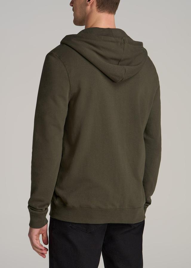 Wearever French Terry Full-Zip Men's Tall Hoodie in Camo Green Product Image