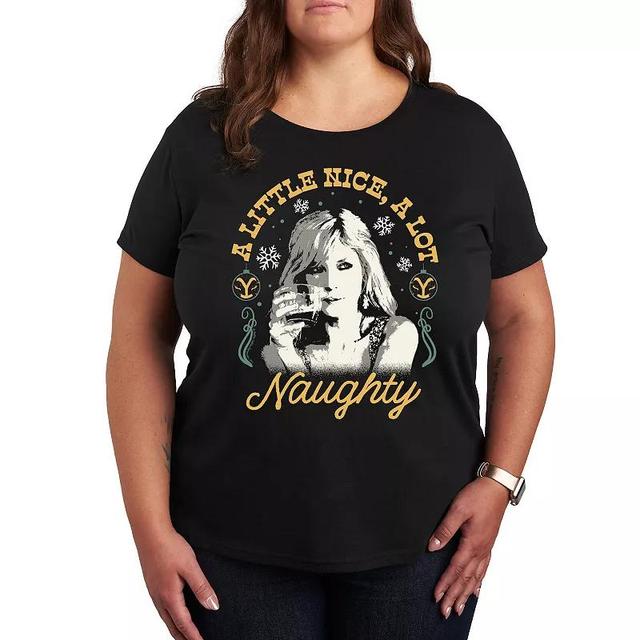 Plus Size Yellowstone Nice Naughty Beth Dutton Graphic Tee, Womens Product Image