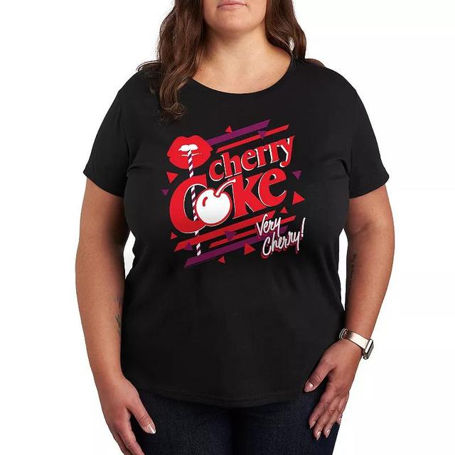 Plus Cherry Coke Very Cherry Graphic Tee, Womens Dark Grey Product Image