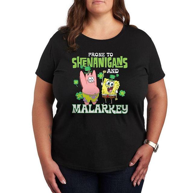 Plus SpongeBob SquarePants Shenanigans And Malarkey Graphic Tee, Womens Product Image