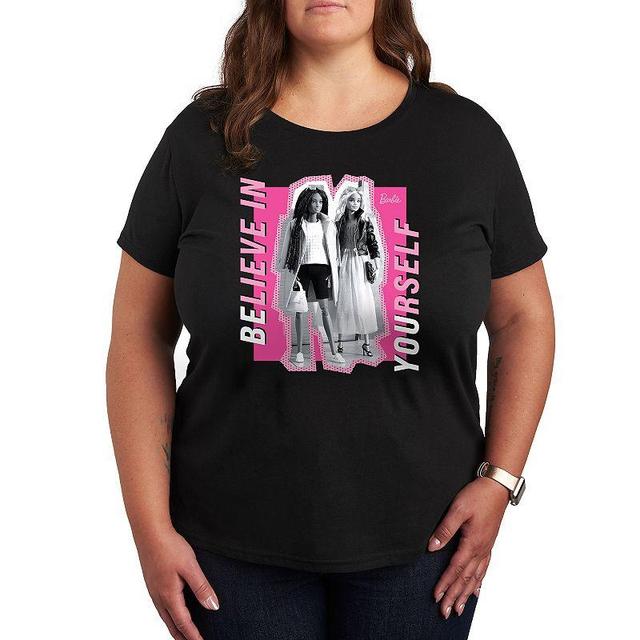 Plus Size Barbie Believe In Yourself Graphic Tee, Womens Product Image