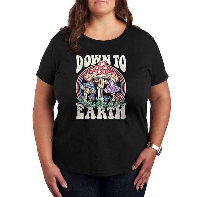 Plus Down To Earth Mushrooms Graphic Tee, Womens Product Image