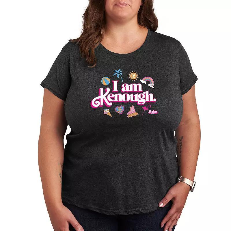 Plus Size Barbie The Movie Kenough Icons Graphic Tee, Womens Heather Grey Product Image