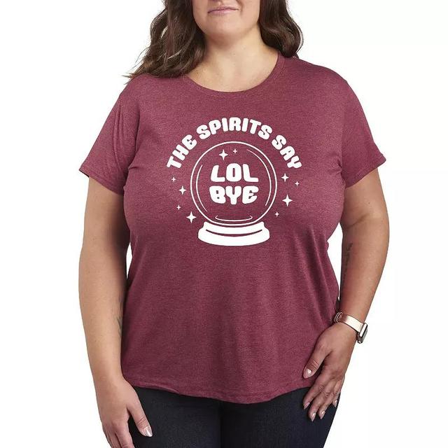 Plus Size Spirits Say LOL Bye Graphic Tee, Womens Blue Product Image