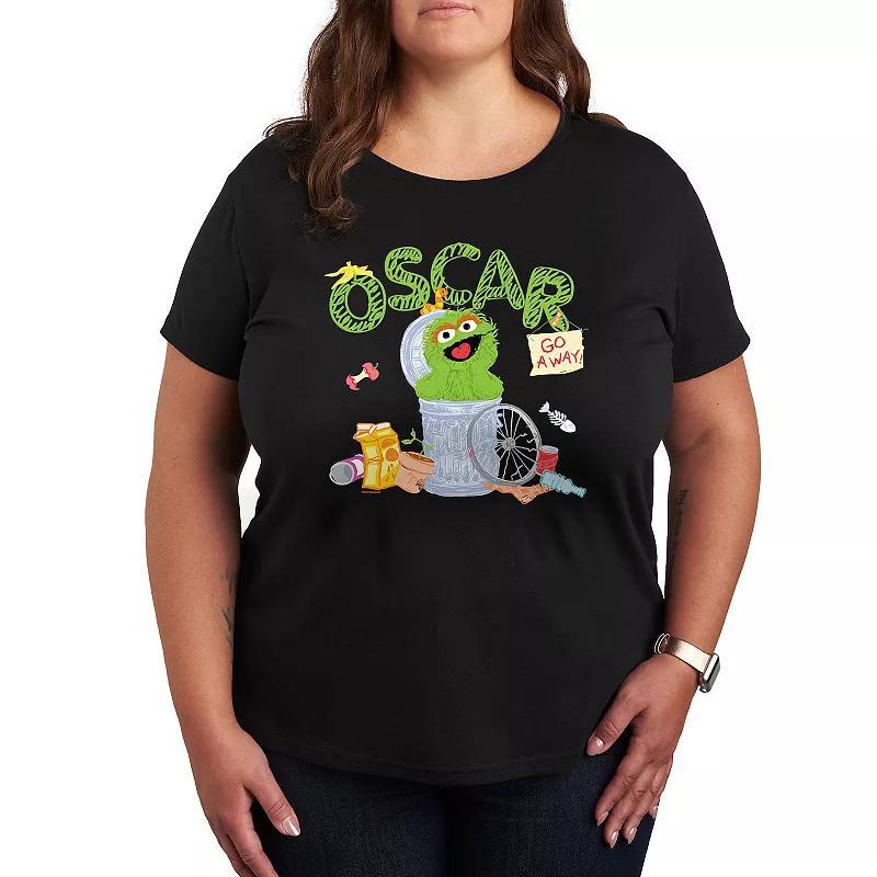 Plus Sesame Street Oscar Graphic Tee, Womens Product Image