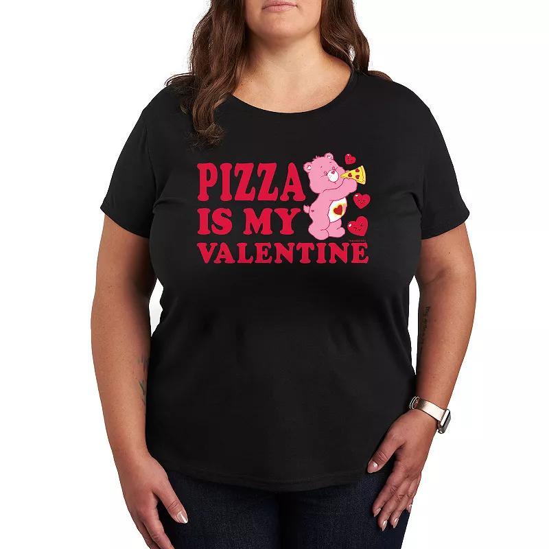 Plus Care Bears Pizza Is My Valentine Graphic Tee, Womens Product Image