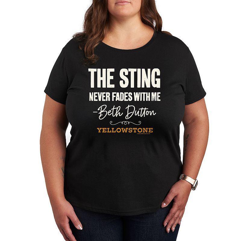 Hybrid Yellowstone Womens Tee Shirts BLACK Yellowstone The Sting Never Fades Relaxed-Fit Tee - Women & Plus Product Image