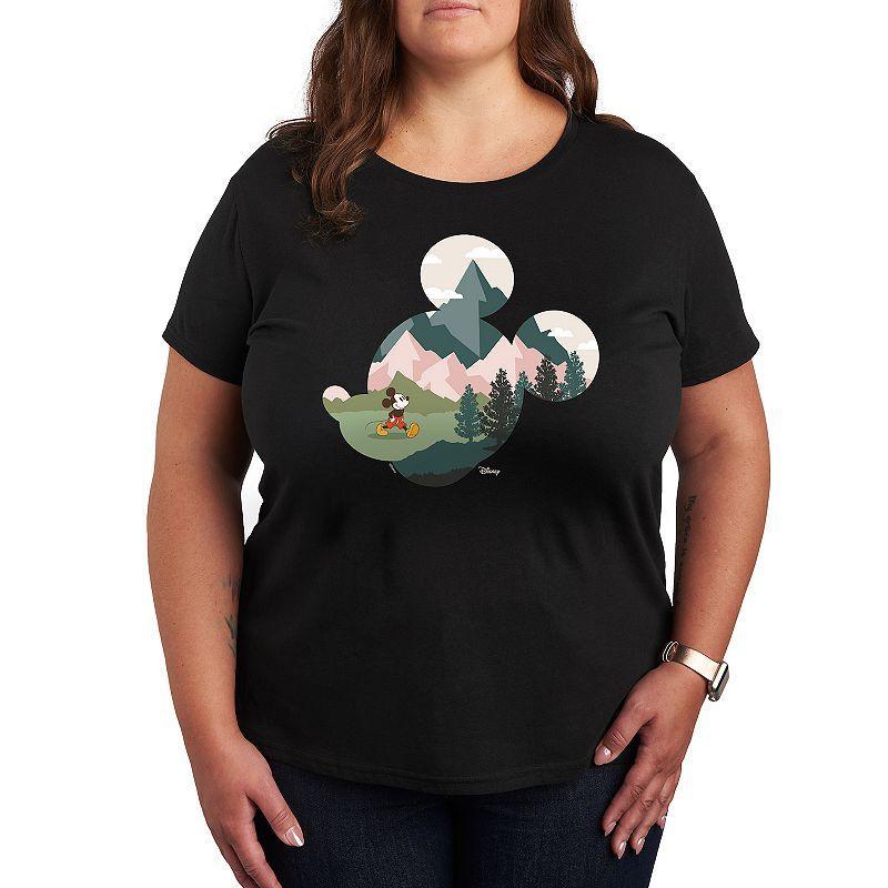 Disneys Mickey Mouse Plus Nature Fill Graphic Tee, Womens Product Image