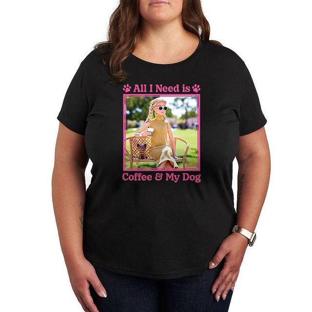 Plus Barbie All I Need Is Coffee & My Dog Graphic Tee, Girls Product Image