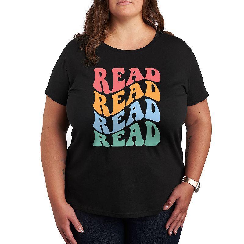 Plus Read Retro Stacked Graphic Tee, Womens Product Image