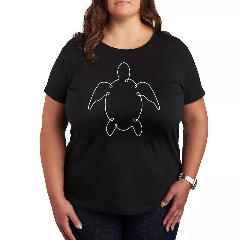 Plus Heart Outline Graphic Tee, Womens Product Image