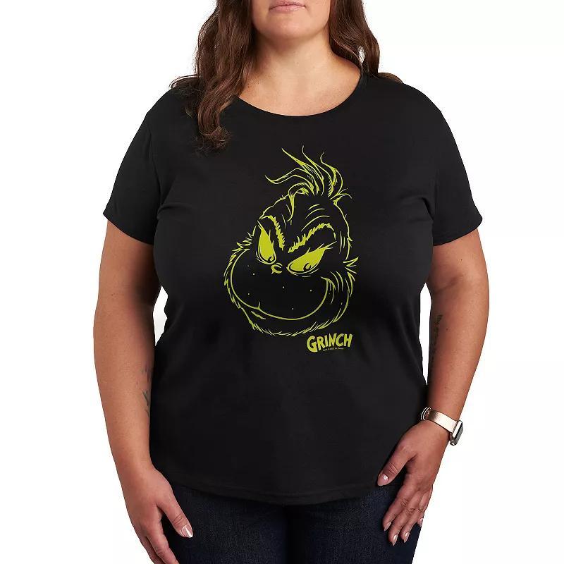 Plus Dr. Seuss The Grinch Face Graphic Tee, Girls Product Image