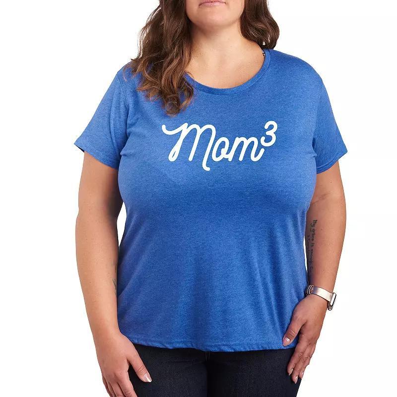 Plus Size Game Day Football Graphic Tee, Womens Grey Royal Blue Product Image