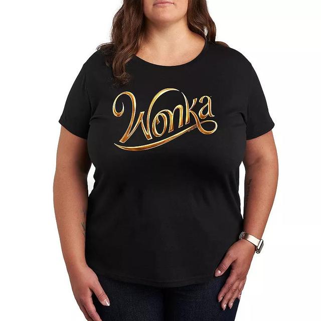 Plus Wonka Logo 3D Graphic Tee, Womens Product Image