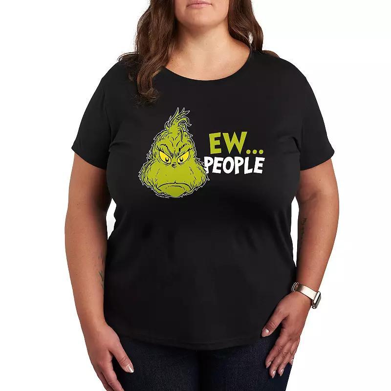 Plus Dr. Seuss The Grinch Ew People Graphic Tee, Womens Product Image