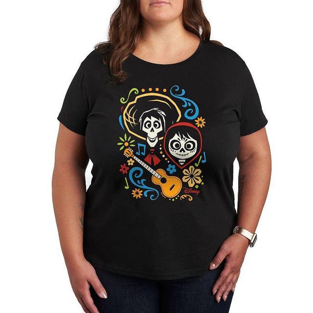 Disneys Coco Miguel & Hector Plus Graphic Tee, Womens Product Image