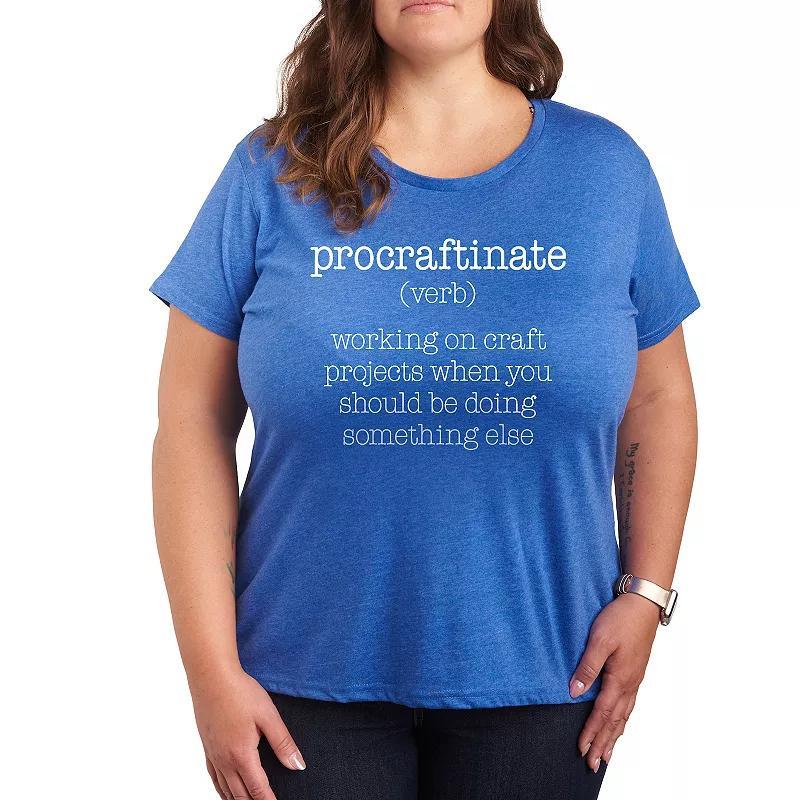 Plus Size Friends Breezy Graphic Tee, Womens Grey Royal Blue Product Image