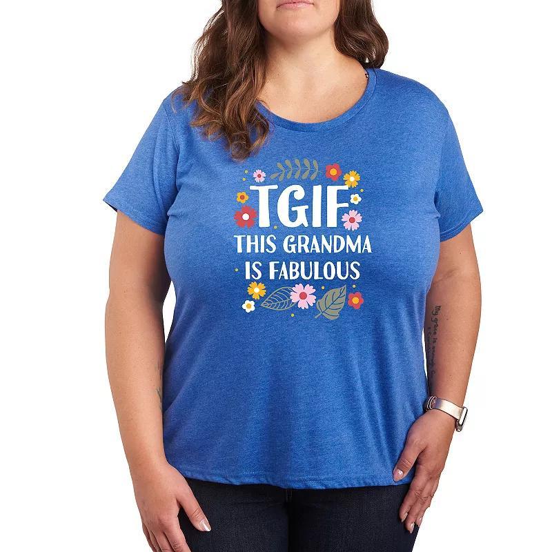 Plus TGIF This Grandma Is Fab Graphic Tee, Womens Product Image