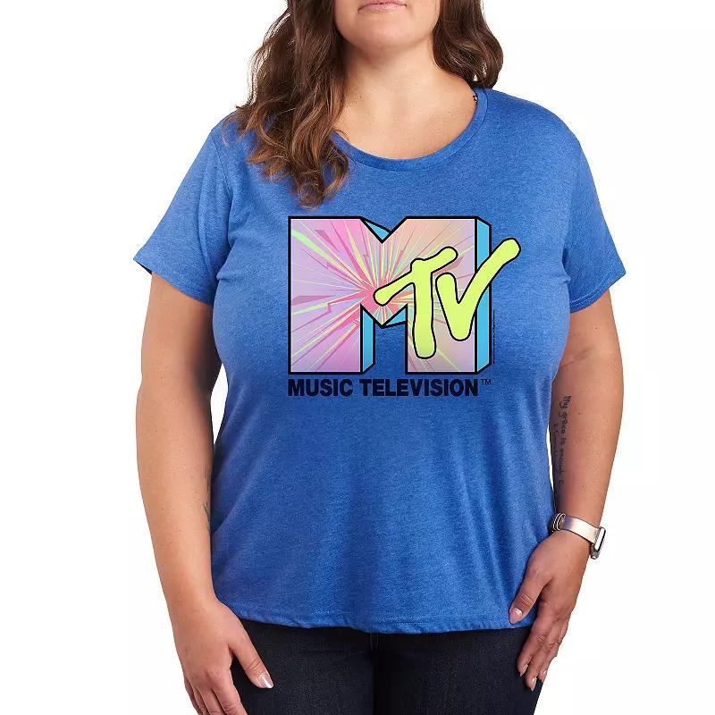 Plus MTV Club Art Graphic Tee, Womens Product Image