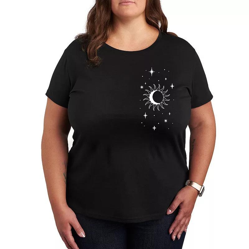 Womens Stars Moon Sun Graphic Tee Black Product Image