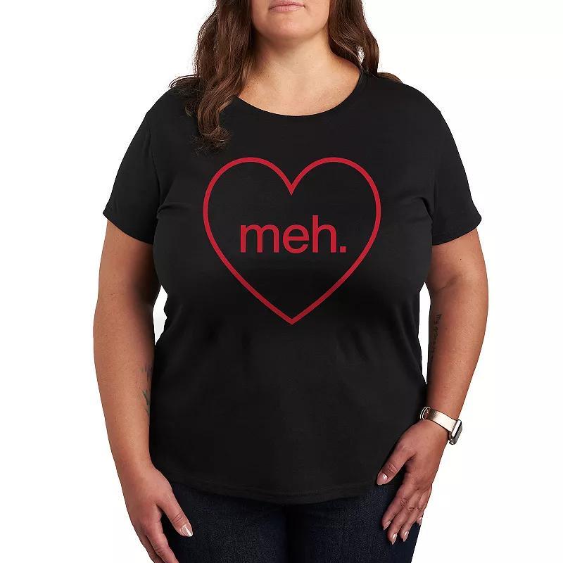 Plus Heart Outline Graphic Tee, Womens Product Image