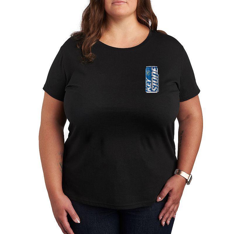 Plus Keystone Light Can Graphic Tee, Womens Dark Grey Product Image