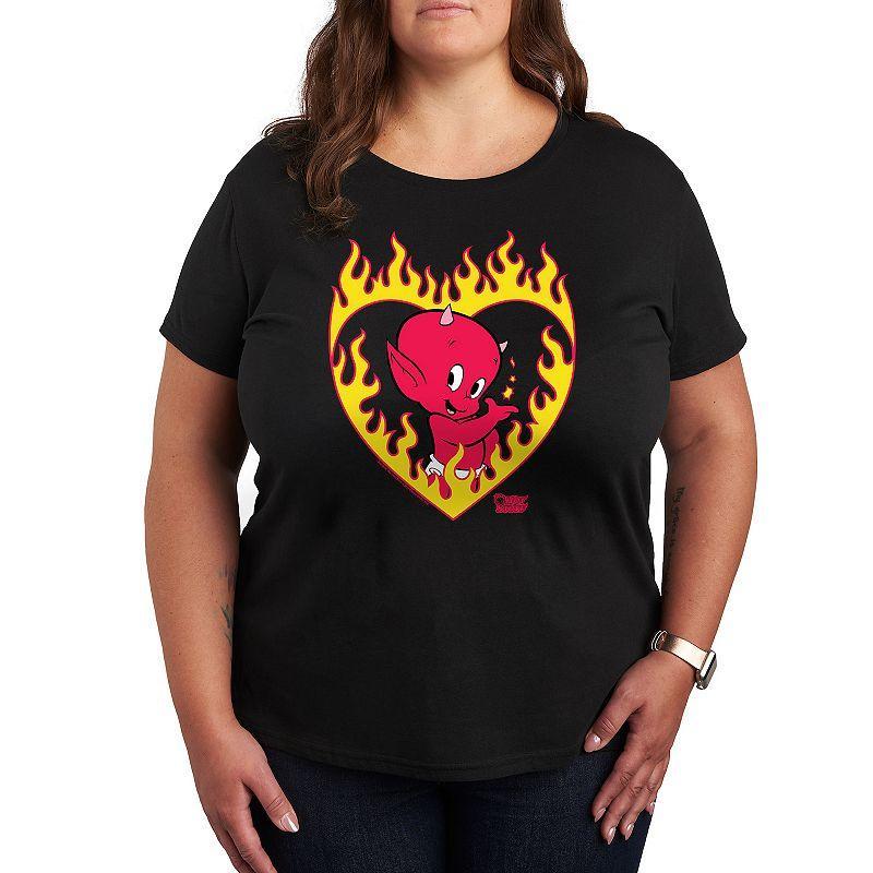 Plus Hot Stuff Flame Heart Graphic Tee, Girls Product Image