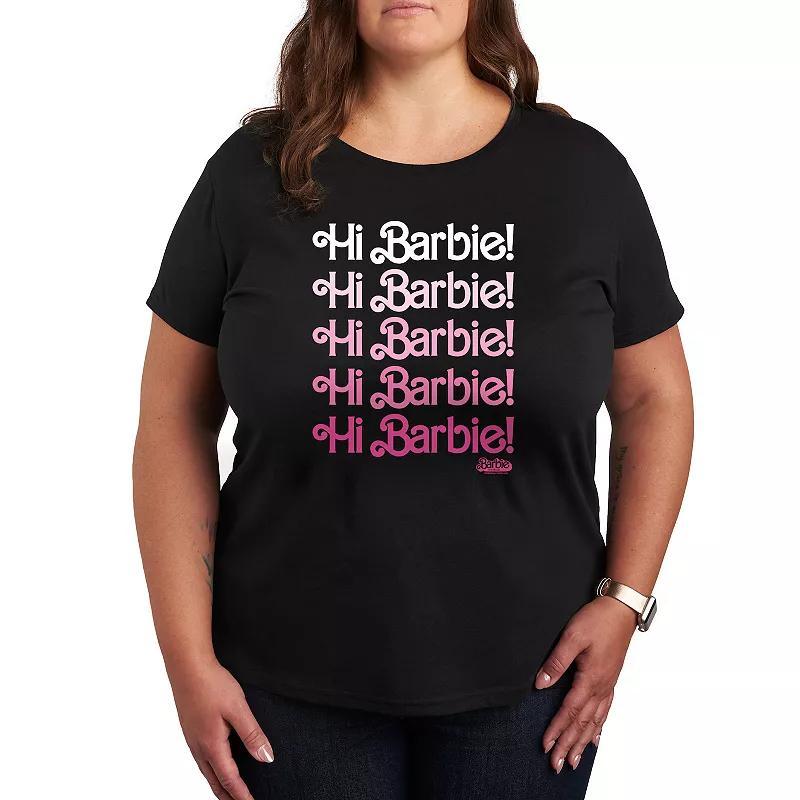 Plus Size Barbie The Movie Hi Barbie Graphic Tee, Womens Product Image