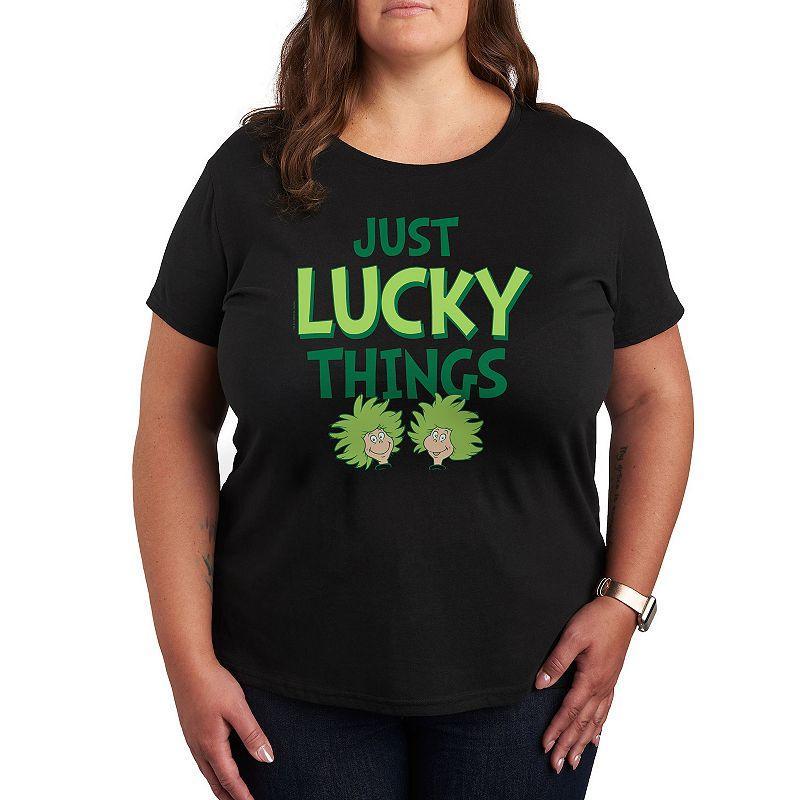 Plus Size Dr. Seuss Just Lucky Things Graphic Tee, Womens Product Image