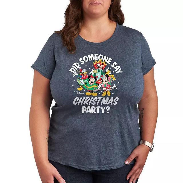 Disneys Mickey Mouse & Friends Plus Christmas Party Graphic Tee, Womens Product Image