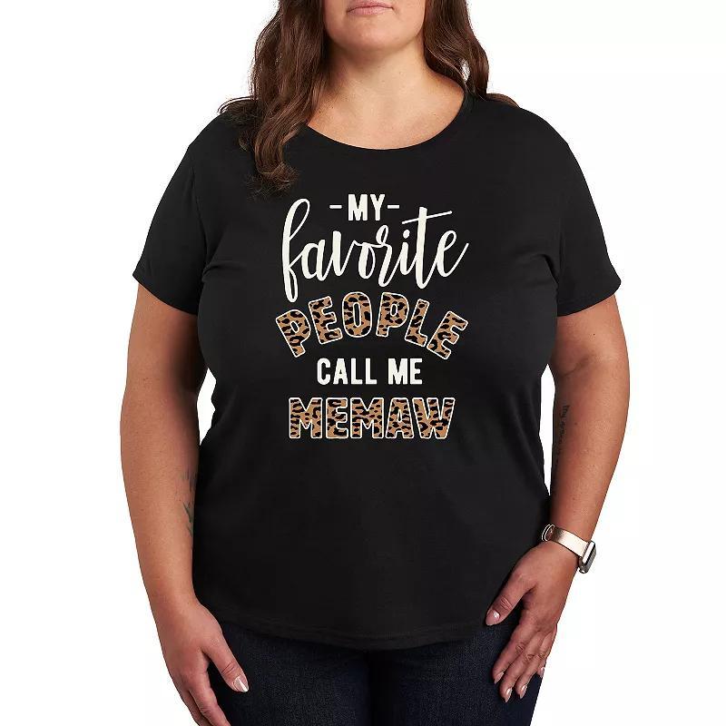 Plus Favorite People Memaw Graphic Tee, Womens Blue Product Image