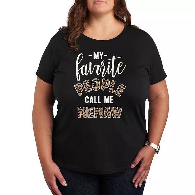 Plus Favorite People Memaw Graphic Tee, Womens Blue Product Image