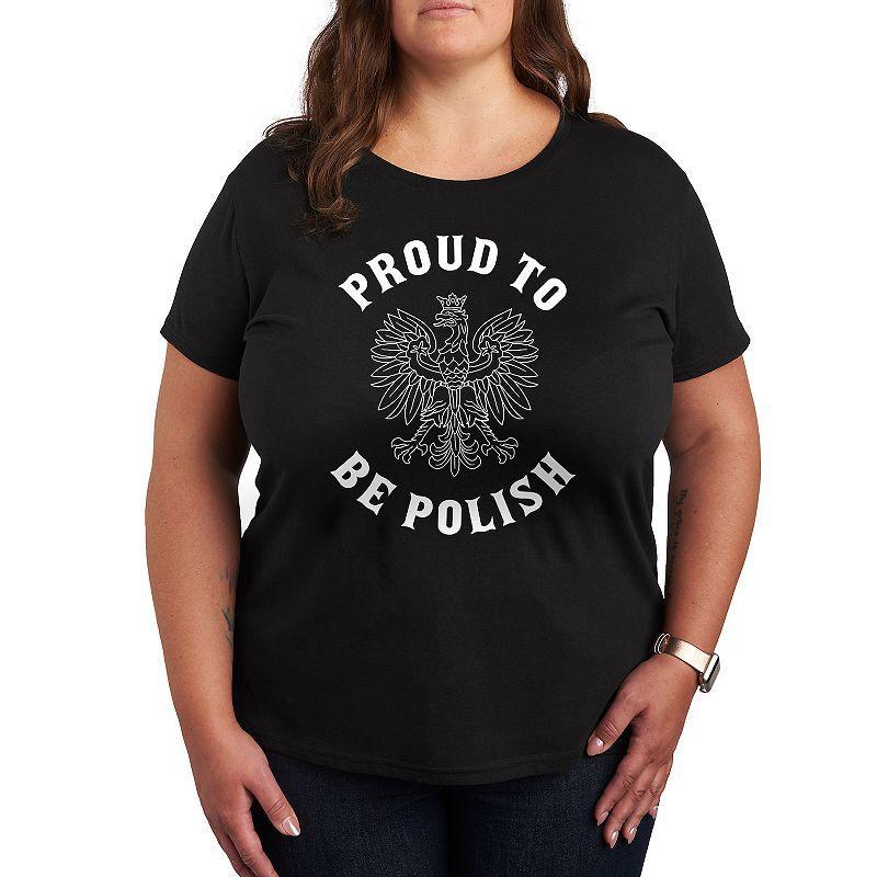 Plus Proud To Be Polish Graphic Tee, Womens Product Image