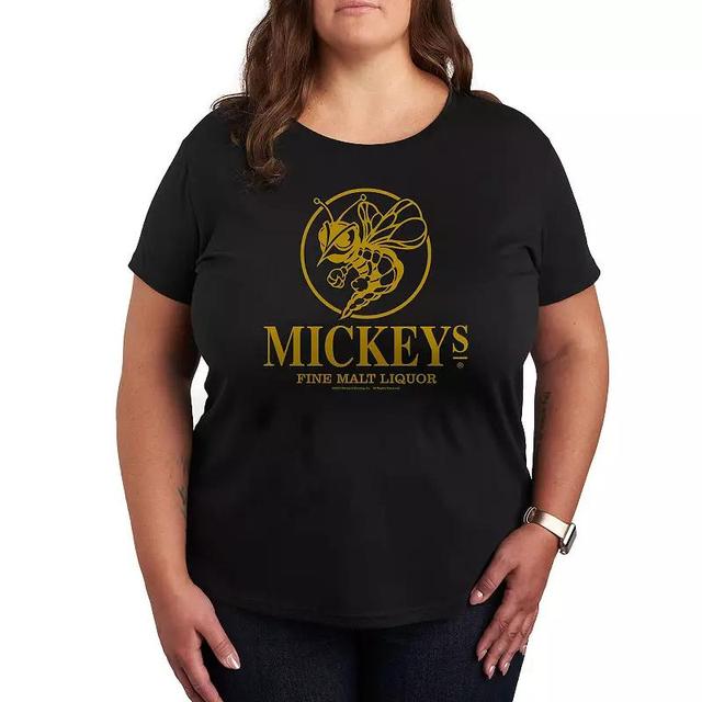 Plus Mickeys Bee Circle Graphic Tee, Womens Product Image