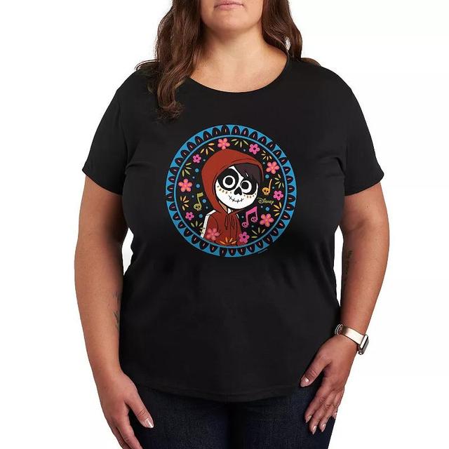 Disneys Coco Miguel Plus Floral Circle Graphic Tee, Girls Product Image