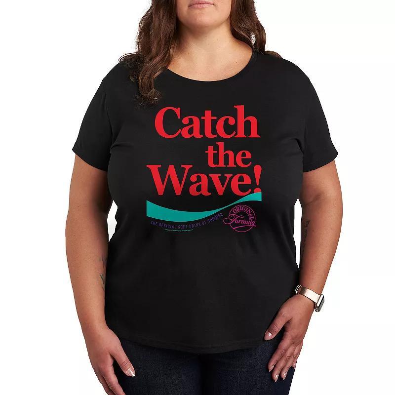 Plus Coca-Cola Coke Catch The Wave Graphic Tee, Womens Product Image