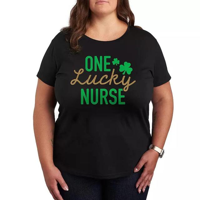 Plus One Lucky Teacher Graphic Tee, Womens Product Image