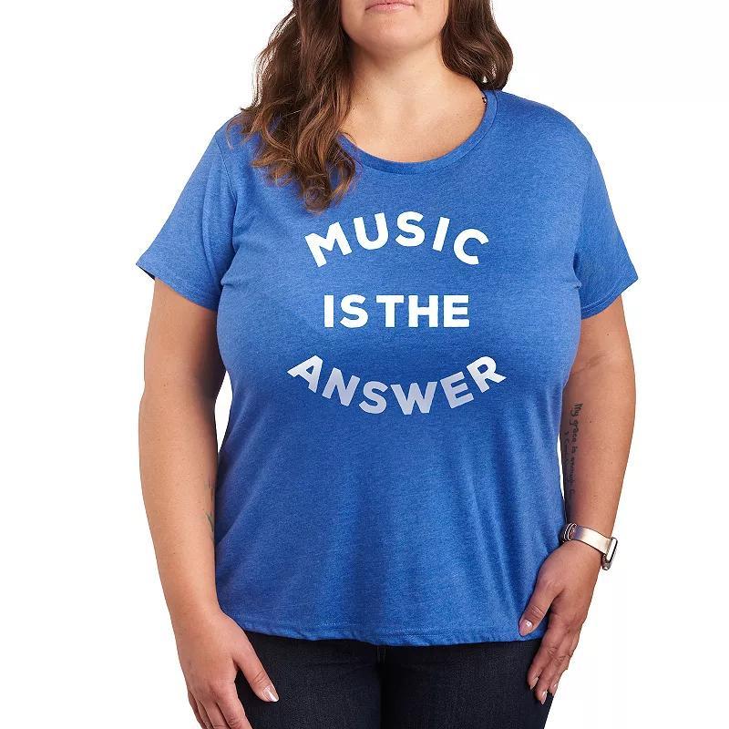 Plus IF Movie Anythings Possible Graphic Tee, Womens Grey Royal Blue Product Image