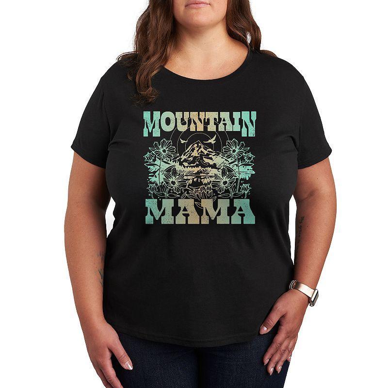 Plus Mountain Mama Graphic Tee, Womens Product Image