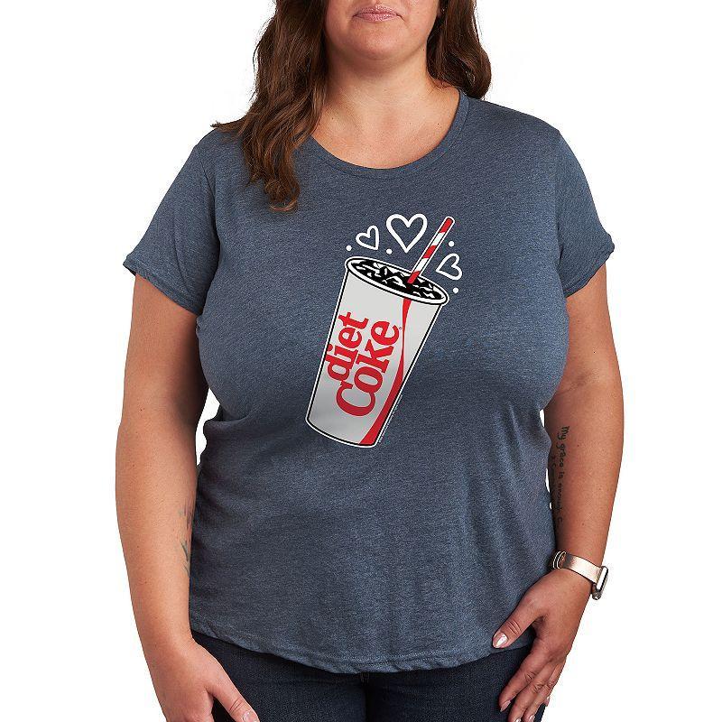 Plus Diet Coke Heart Bubbles Graphic Tee, Womens Product Image