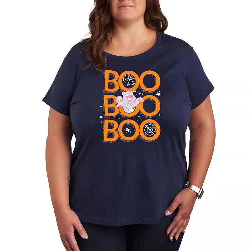 Plus Size Care Bears Boo Mummy Halloween Graphic Tee, Womens Heather Grey Product Image