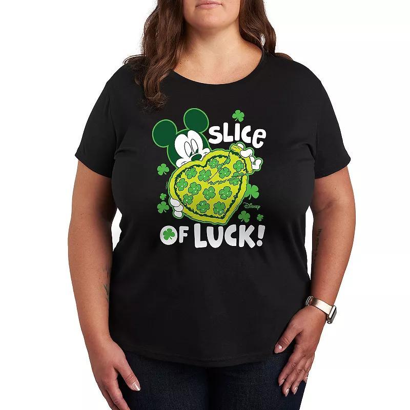 Disneys Mickey Mouse Plus Slice Of Luck Graphic Tee, Womens Product Image