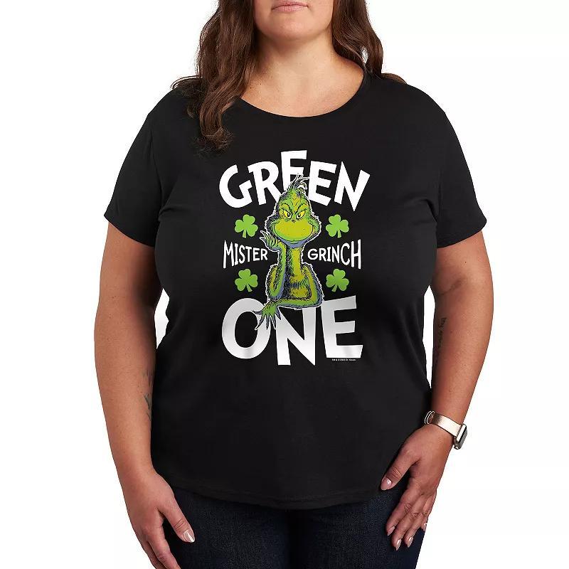 Plus Size Dr. Seuss Green One Graphic Tee, Womens Product Image