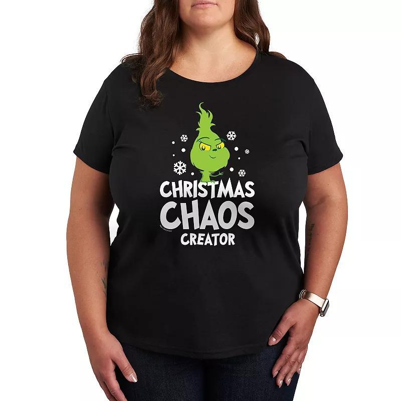 Plus Dr. Seuss Little Grinch Chaos Creator Graphic Tee, Womens Product Image