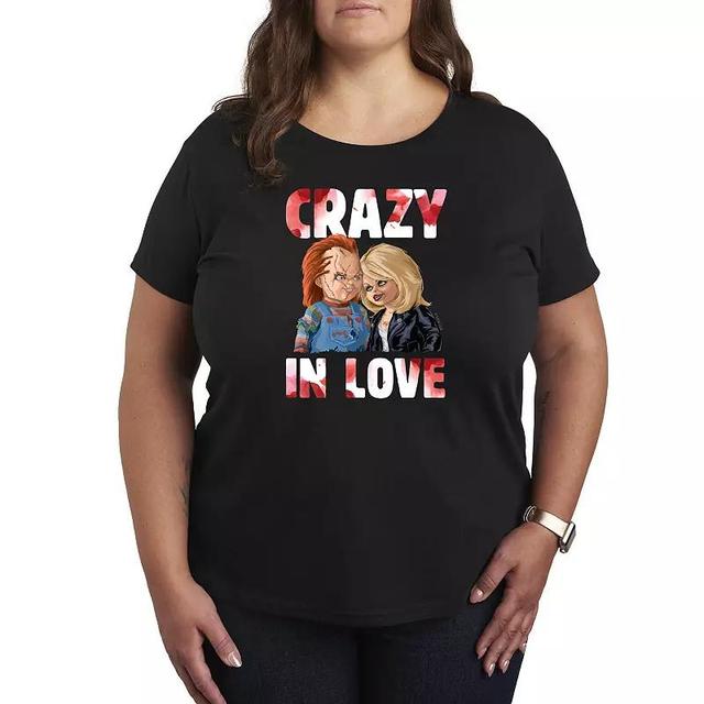 Plus Size Chucky Crazy In Love Graphic Tee, Womens Product Image