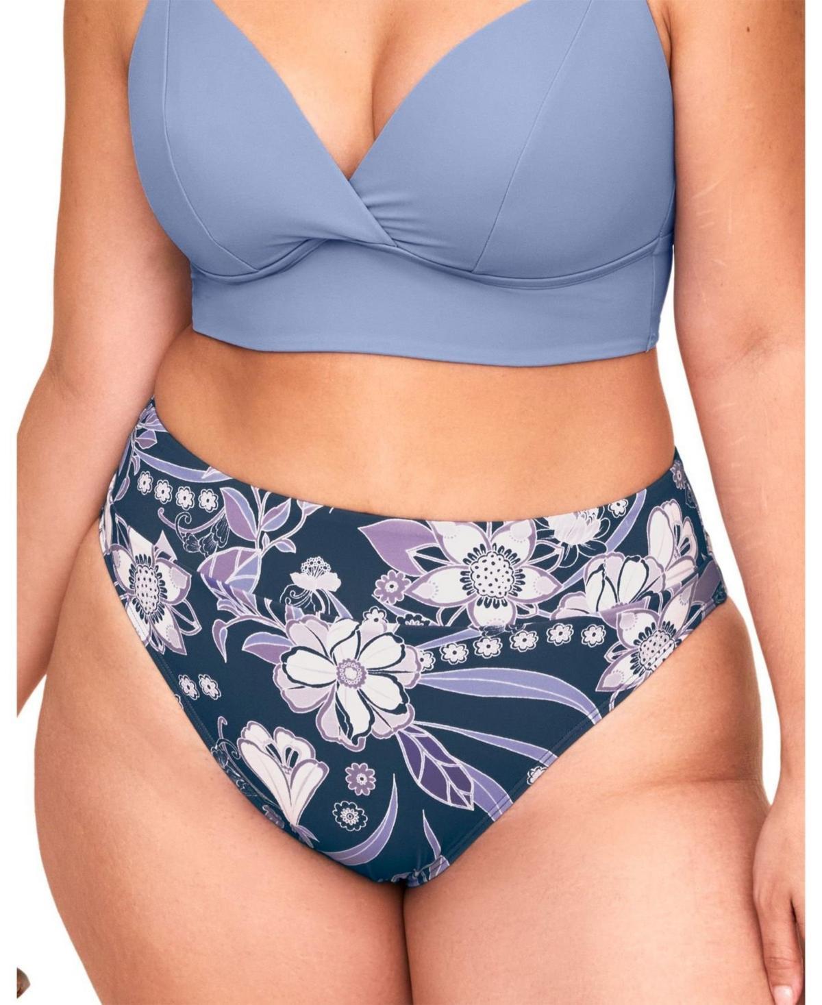 Nina Womens Plus-Size Swimwear High-Waist Bikini Bottom Product Image