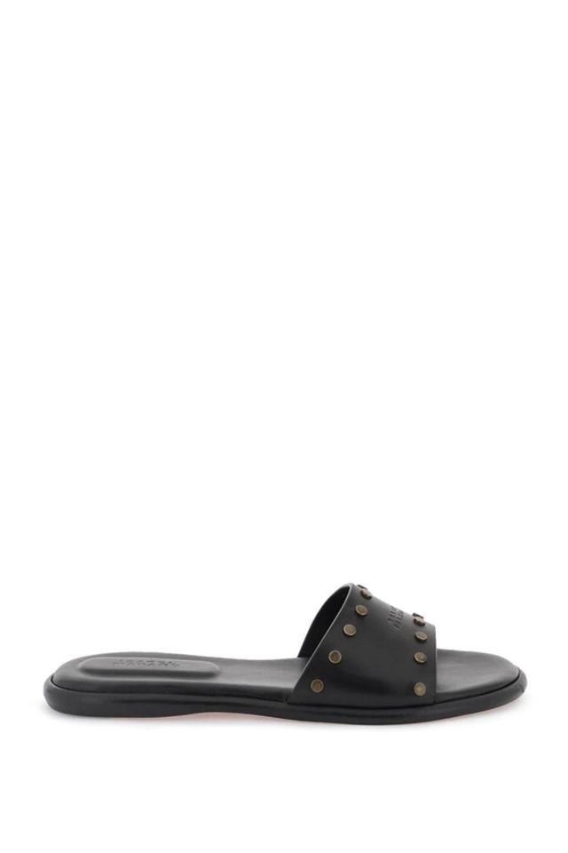 ISABEL MARANT Vikee Stud-embellished Slides In Black Product Image